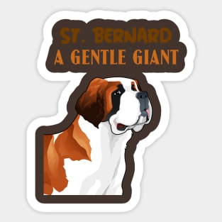 St. Bernard, a gentle giant Sticker